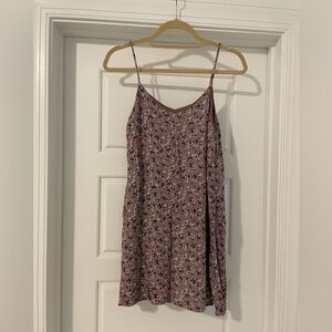 Altar’d State Purple Floral Spaghetti Strap Mini Dress